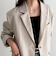 リネン混ラチネオーバージャケット