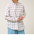 【夏まで使える】テクスチャーバンドカラーチェックシャツ