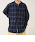 【夏まで使える】テクスチャーバンドカラーチェックシャツ