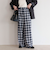 チェック柄ワイドパンツ