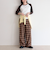 チェック柄ワイドパンツ