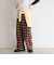 チェック柄ワイドパンツ
