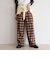 チェック柄ワイドパンツ