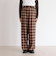 チェック柄ワイドパンツ