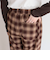チェック柄ワイドパンツ