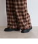 チェック柄ワイドパンツ