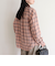 チェック柄ビッグボウタイブラウス