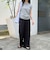 【4サイズ展開/リピーター続出！】とろみツイルストレートイージーパンツ