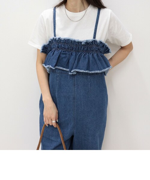 フリルデニムサロペット｜フレディ＆グロスターの通販｜&mall（アンド