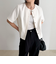 【@sora_522m企画】ノーカラーハーフスリーブジャケット