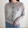 刺繍入りシアーニットカーディガン