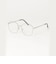 細メタルスクエアメガネ