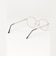 細メタルスクエアメガネ