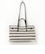 ボーダープリントスクエアトートバッグ
