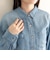 とろみデニムクロップドシャツ