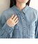とろみデニムクロップドシャツ