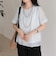 シアーレイヤード半袖ブラウス