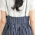 ストライプギャザーキャミワンピース