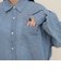 コットンボイルシアーデニムシャツ
