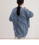 コットンボイルシアーデニムシャツ