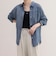 コットンボイルシアーデニムシャツ