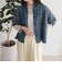 シアーデニムクロップドシャツ