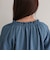 シアーデニムフリルカラーブラウス