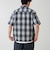 【軽羽織りにおすすめ】シアーチェック 半袖ZIPシャツ