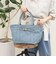 金具ベルトデニムトートバッグ
