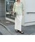 リネン混楊柳フーディシャツ