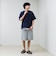 カットサッカー ハーフジップTシャツ