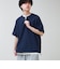 カットサッカー ハーフジップTシャツ