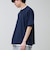 カットサッカー ハーフジップTシャツ