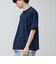カットサッカー ハーフジップTシャツ