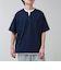 カットサッカー ハーフジップTシャツ