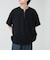 カットサッカー ハーフジップTシャツ