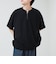 カットサッカー ハーフジップTシャツ