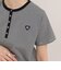 【昨年大人気！待望の再登場】ハートFR刺しゅうヘンリーネックTシャツ