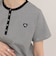 【昨年大人気！待望の再登場】ハートFR刺しゅうヘンリーネックTシャツ