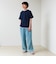 【1枚でレイヤード風】ストライプジャガード フェイクレイヤーTシャツ