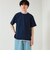 【1枚でレイヤード風】ストライプジャガード フェイクレイヤーTシャツ