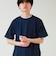【1枚でレイヤード風】ストライプジャガード フェイクレイヤーTシャツ