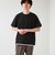 【1枚でレイヤード風】ストライプジャガード フェイクレイヤーTシャツ