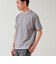【1枚でレイヤード風】ストライプジャガード フェイクレイヤーTシャツ
