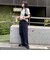 刺しゅう入りコットンツイルルーズパンツ