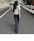 刺しゅう入りコットンツイルルーズパンツ