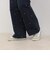 刺しゅう入りコットンツイルルーズパンツ