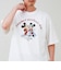 【ユニセックスで着れる】梨地ミッキー＆ミニープリント Tシャツ