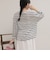 ハートステッチシアーボーダーロンTシャツ