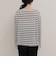 ハートステッチシアーボーダーロンTシャツ